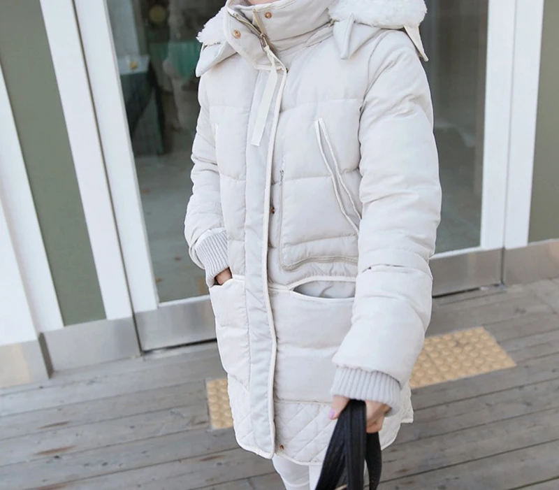Зимние теплые женские куртки, пальто, длинная стеганая куртка с капюшоном, женские парки для зимы размера плюс, Женское зимнее пальто