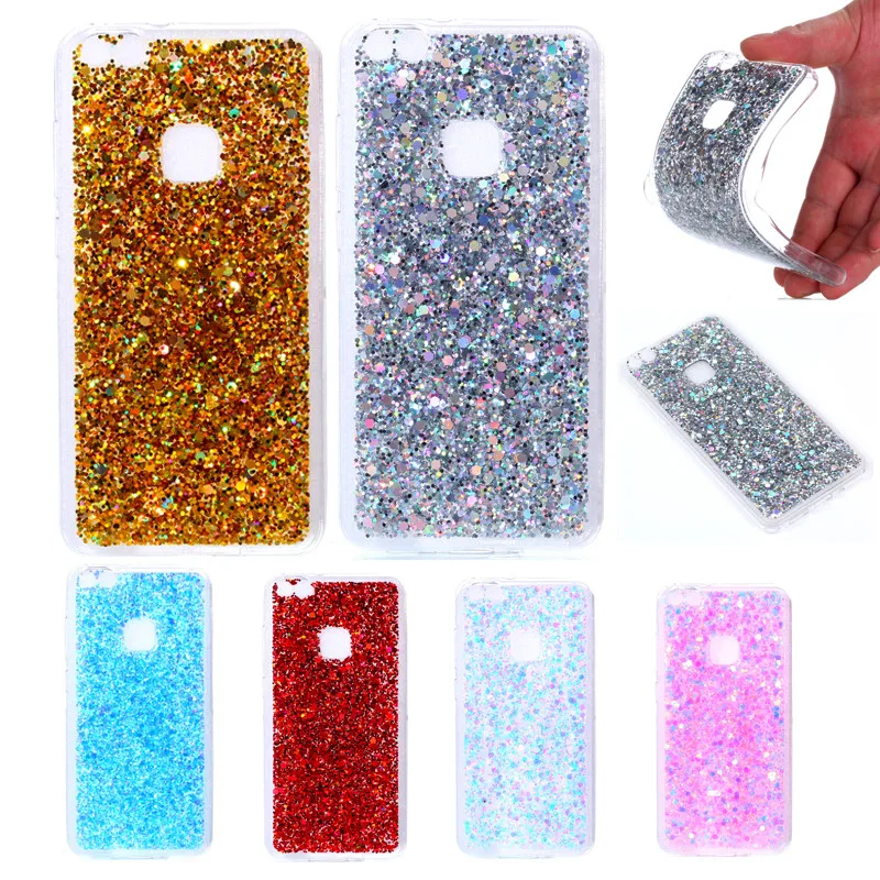 

Huawei P 10 Lite 2017 G10 Colored Shining Case Soft Silicone TPU Frame with Shiny Glitter Back Cover Case for Huawei P10 Lite