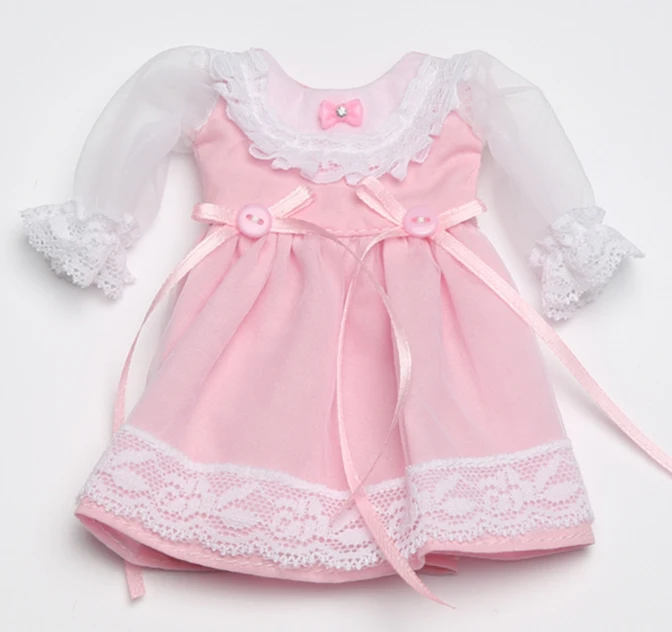BJD SD Кукла Одежда 1/6 милое розовое платье принцессы для девочек для Гари йосд тело YF6-02 куклы аксессуары - Цвет: YF6-02 pink