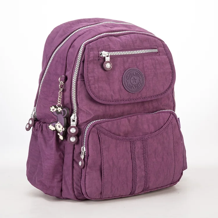 TEGAOTE, школьный рюкзак для девочки-подростка, Mochila Feminina Escolar, женские рюкзаки, сумка, нейлон, Повседневный, Travevl, рюкзак для ноутбука, Femal - Цвет: purple