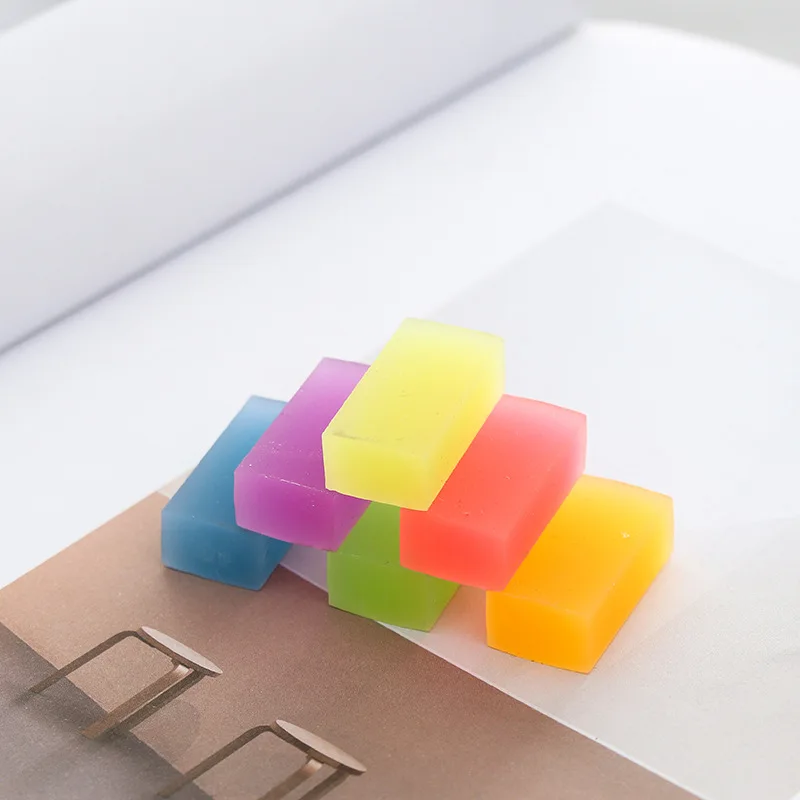 cute kawaii candy color colorful rubber erasers for kids school office supplies gift pencil