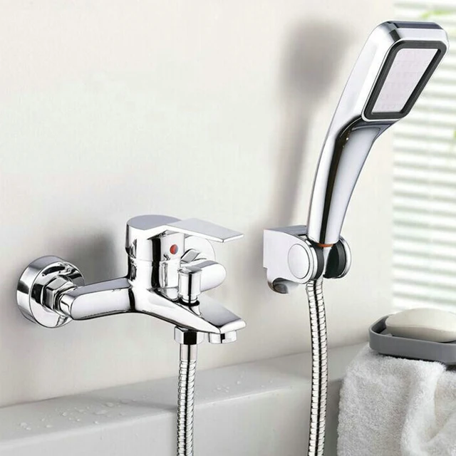 Bath Mixer With Shower Bathtub Faucet Hot Cold Water Mixer Tap Shower