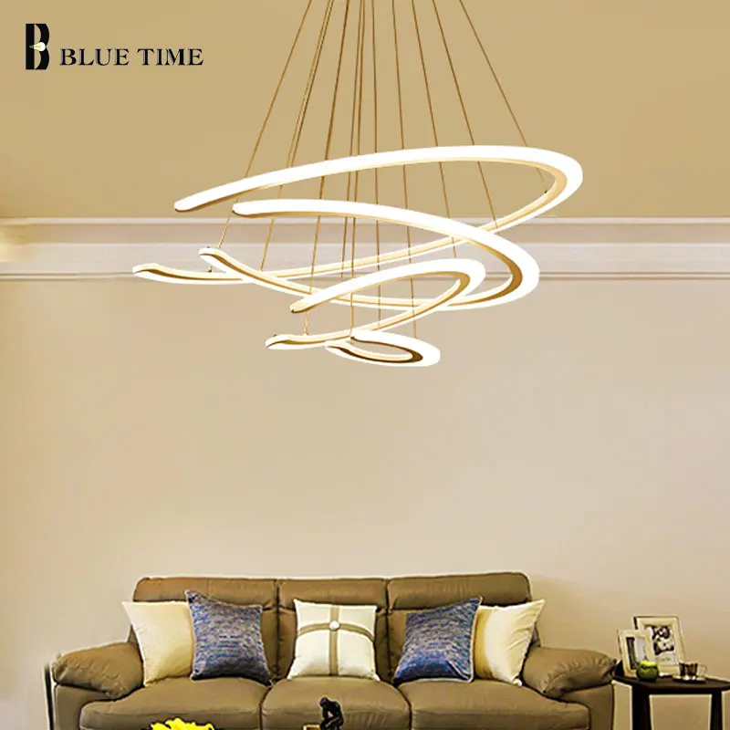 

Acrylic Design Modern Led Pendant lights For Living Room Dining room Pendant Lamp 3/2 Rings LED Lighting ceiling Lamp fixtures