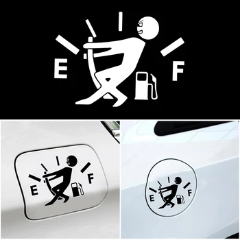 

1 Pcs Funny Car Sticker Pull Fuel Tank Pointer To Full Hellaflush Reflective Vinyl Car Sticker Decal Wholesale
