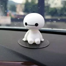 Супер Marines Baymax украшение автомобиля качающаяся голова кукла милое белое Украшение мультфильм пластиковый автомобиль интерьерные украшения