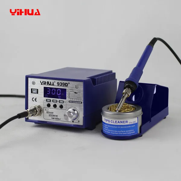 

YIHUA 939D+ anti-static Adjustable thermostat 110V/220V EU/US PLUG electric iron soldering welding station soldering iron