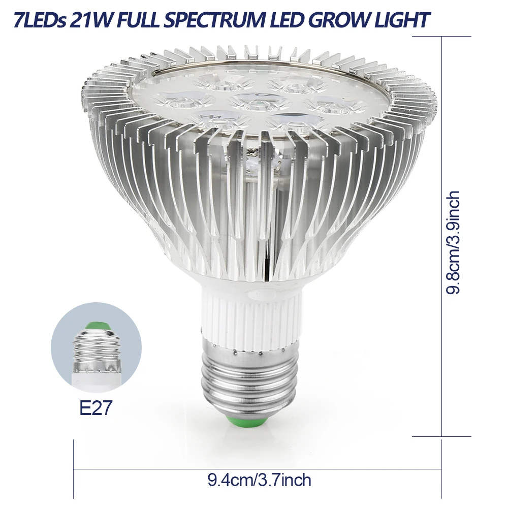 6 Вт 15 Вт 21 Вт 27 Вт 36 Вт 45 Вт 54 Вт светодио дный светать полный спектр светодио дный лампы для растений Семена садовых цветов расти поле E27