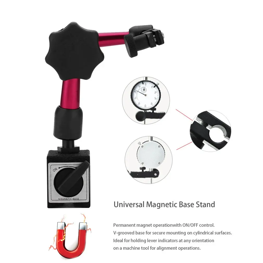 

Universal Flexible Magnetic Metal Base Holder Stand For Digital Level Dial Test Indicator Tool Part Permanent Magnet Operation