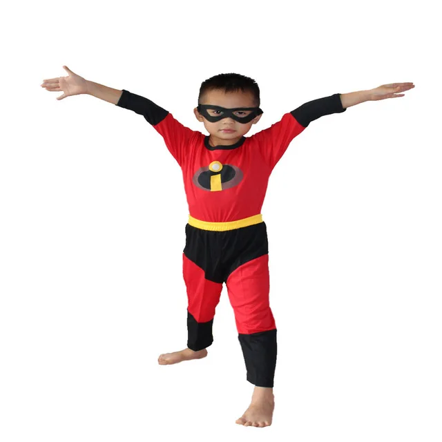 

Halloween Full Set The Incredibles Child Spandex Bodysuit The Incredibles 2 Kids Cosplay Costume + Mask