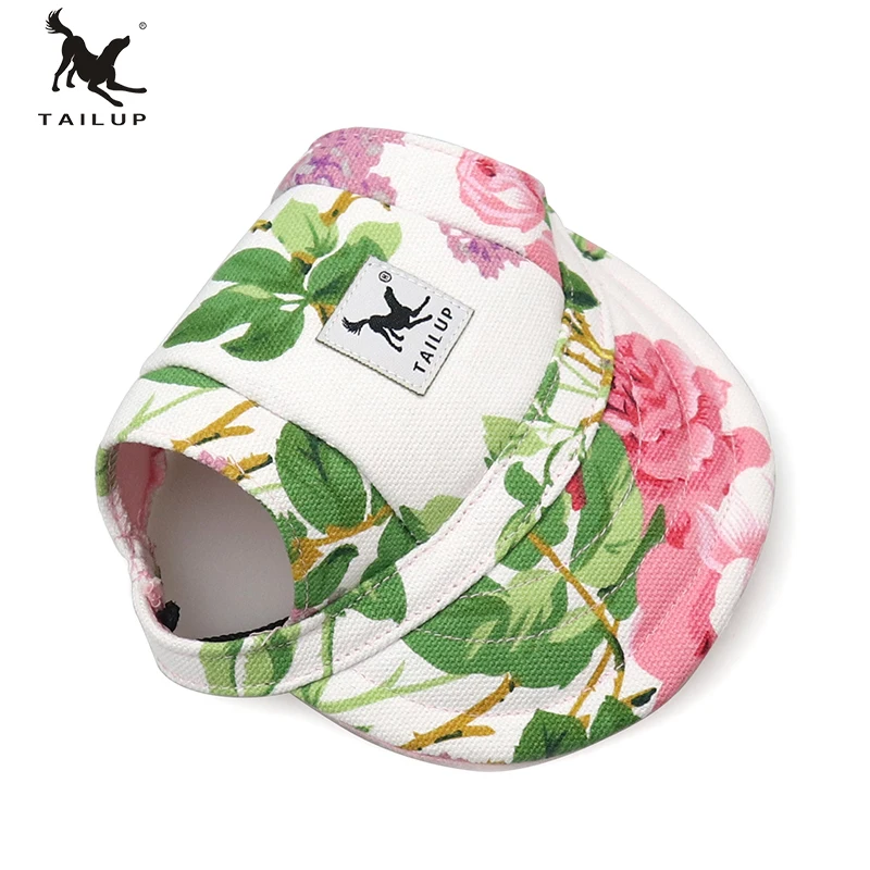 Memories Girl Store】Tailup Pet Dog Cap With Ear Hole Summer Hat