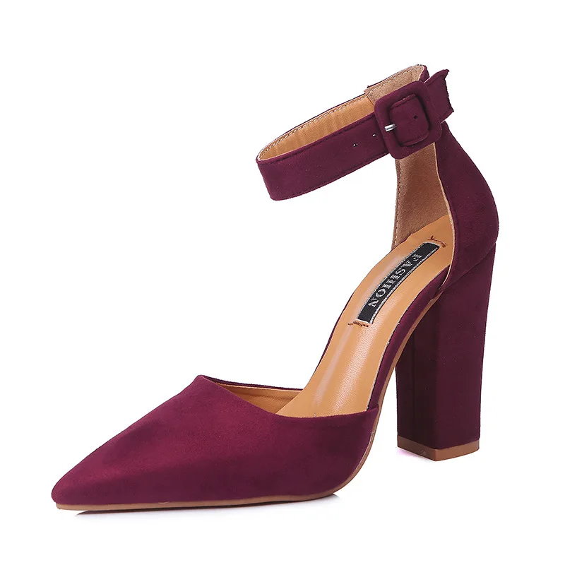 AGUTZM/женская свадебная обувь; брендовые классические Босоножки на каблуке с ремешком; женские красные туфли-лодочки на платформе 12 см - Цвет: Wine Red