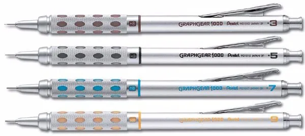 Япония Pentel GraphGear 1000 автоматический карандаш механический металлический выдвижной наконечник чертёжные карандаши школьные и офисные принадлежности