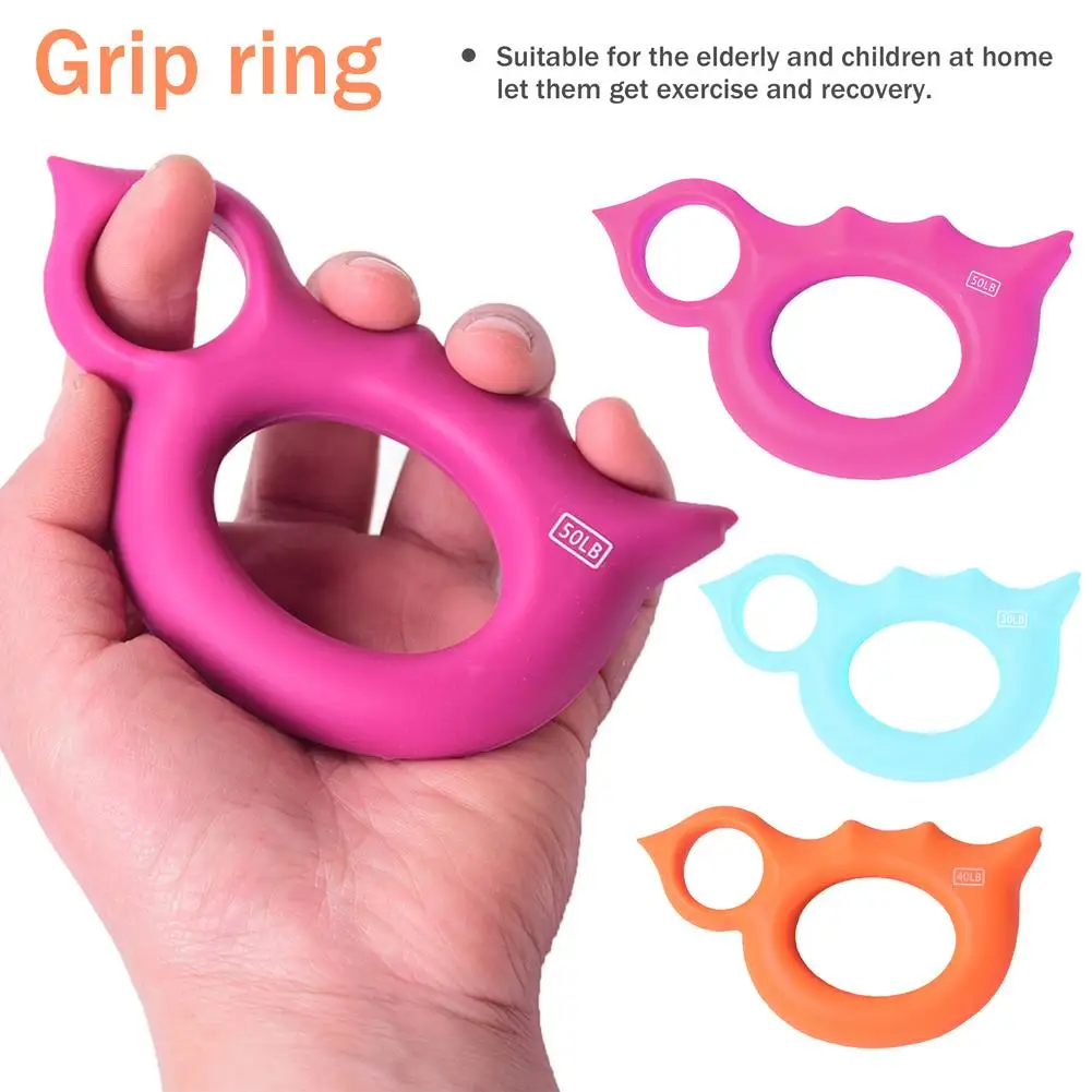 New Silicone Hand Grip Ring Strengthener Finger Grip Forearm Exercise Stretcher Bird Shape Ring For Men And Women portable