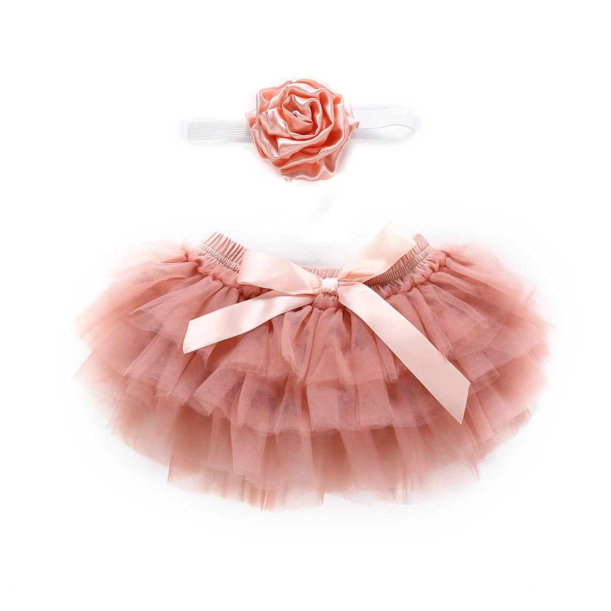 Красивая юбка для маленьких девочек Многослойные балетные танцевальные шорты бальная фатиновая юбка-пачка с головной повязкой на возраст от 0 до 24 месяцев