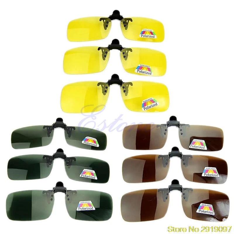 

Polarized Day Night Vision Clip-on Flip-up Lens Sunglasses Driving Glasses