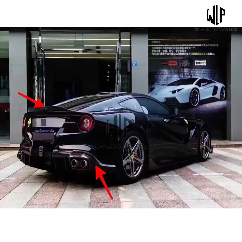 F12 Комплект кузова автомобиля высокого качества из углеродного волокна передний