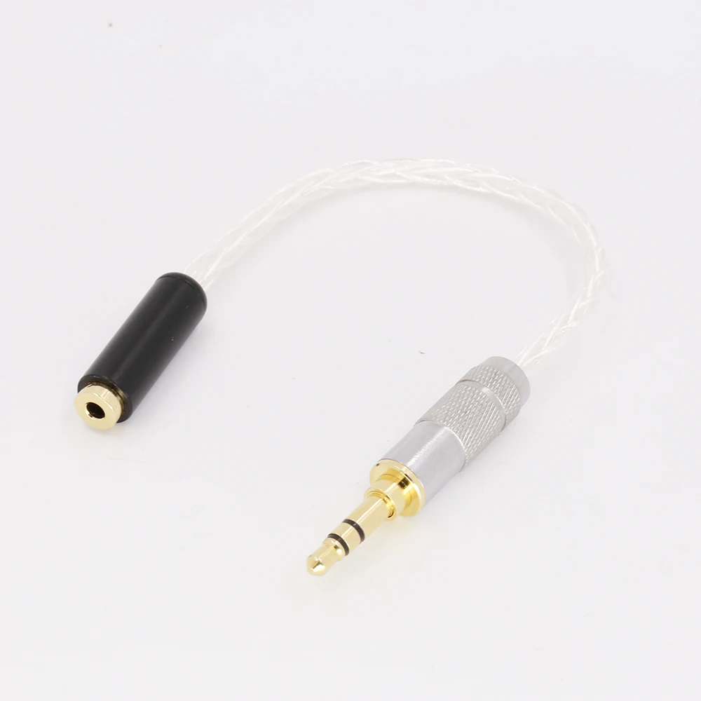 3 5mm 3 Pole Headphone to 2 5mm TRRS Balanced Female Aux Cable TRRS Audio Jack 7N Silver Plated Cable