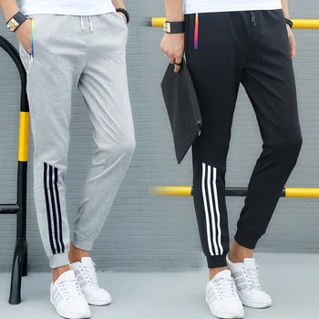 

2017 Men Casual Pants Stars Sweatpants Tracksuit Trousers Men Clothing Hip Hop Slim Fit Pants Mens Joggers 9 points pants