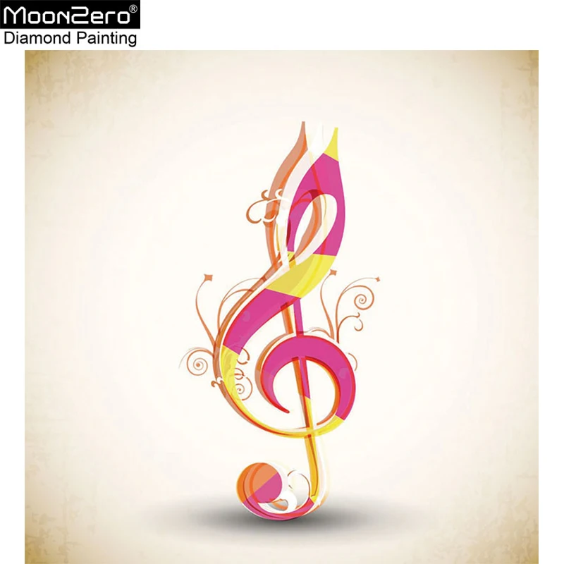 

5D Diy Diamond Painting Colorful Musical Note Full Diamond Mosaic Cross Stitch Diamond Embroidery Rhinestones Arts Home Decor