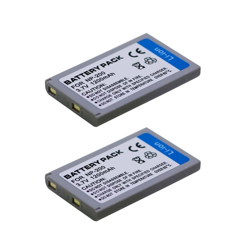 Аккумулятор для цифровой камеры 2 шт 3 7 в 1200 мАч рандомный NP200 NP 200 KonicaMinolta DiMAGE Xg X Xi Xt