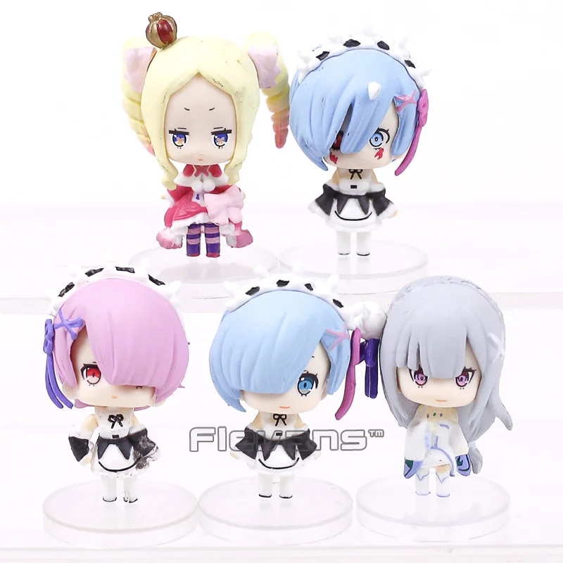Мини-фигурки из ПВХ Re Zero Kara Hajimeru Isekai Seikatsu Rem Ram Emilia beатрис игрушки 5 см шт./компл. |