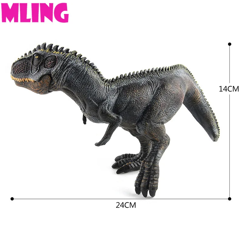 Большой размеры Giganotosaurus черный Парк Юрского периода Динозавр серии динозавры