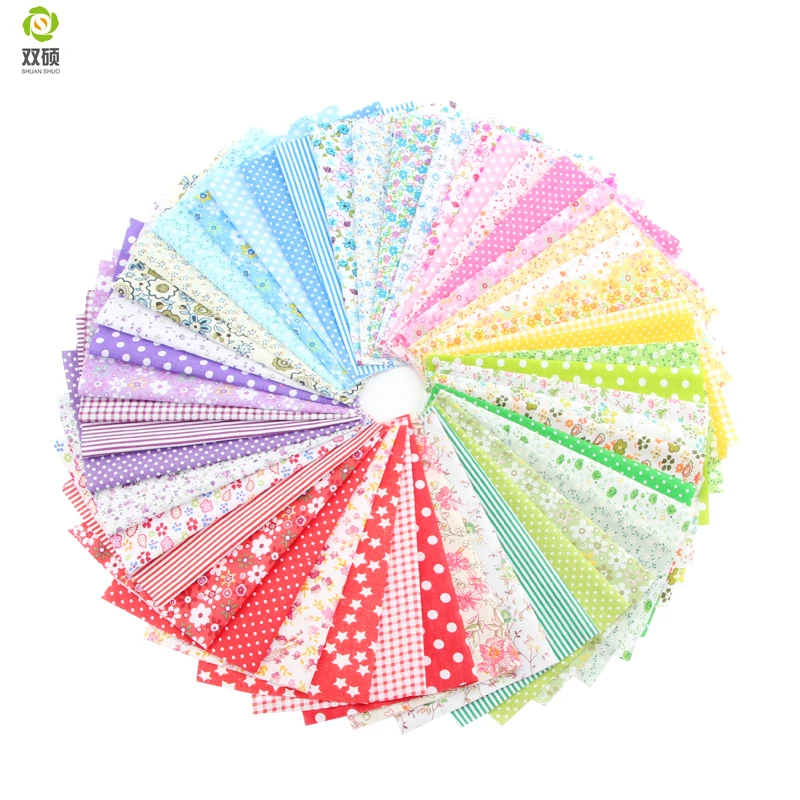 Shuanshuo Patchwork Хлопчатобумажная ткань Печать Цветочные серии Bundle для DIY Sewing Cloth Carfts