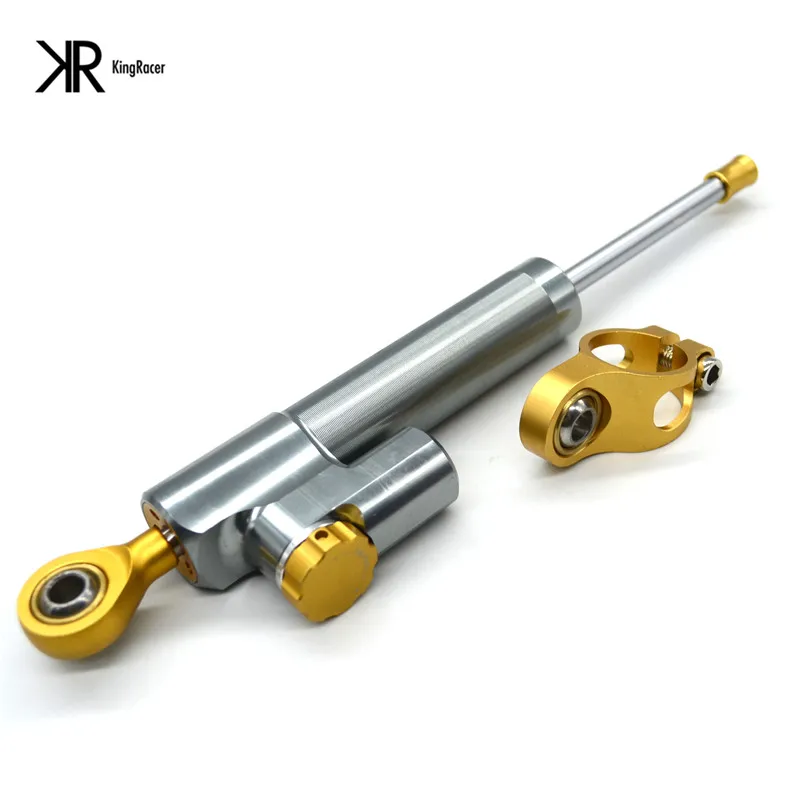 Motorcycle Steering Damper Road SD000, STREET Racing Adjustable Silver