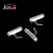 JIGEECARP 20 шт. европейские Карповые рыболовные прозрачные маленькие пластиковые фитинги для шлангов Пресноводные рыболовные снасти аксессуары длина 20 мм