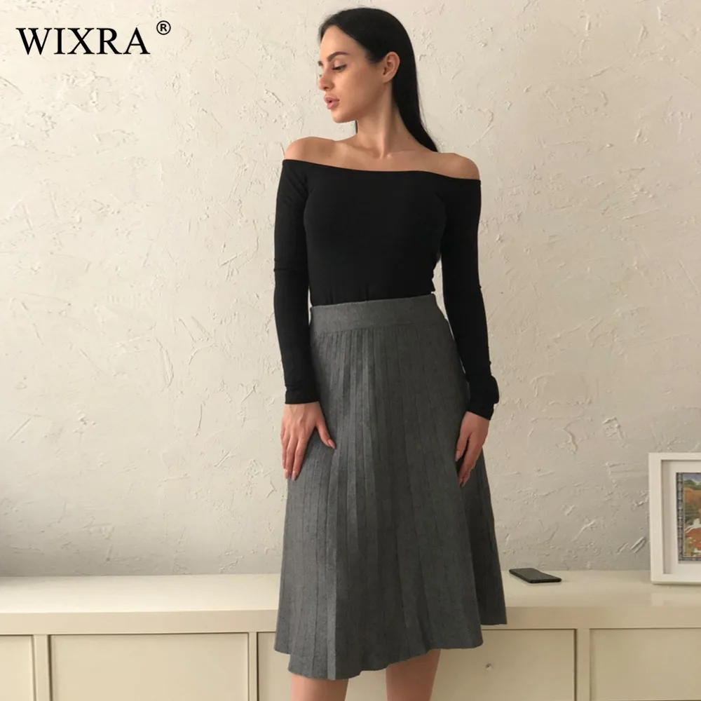 Женская Плиссированная Юбка До Колена с высокой талией|length skirt|knee length skirtfashion skirt |