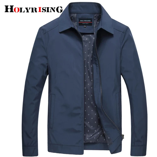 Holyrising, мужские осенние куртки, пальто для мужчин, Jaqueta Masculina, стоячий воротник, мужская куртка-бомбер, Повседневная Деловая куртка 18690 - Цвет: Blue