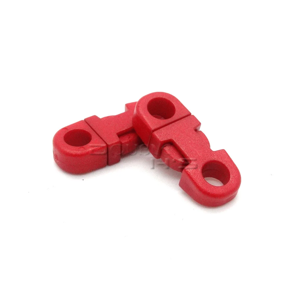 50 шт/Партия Красочные 5 мм отверстие диаметр прямой плоский боковой выпуск пластиковые застежки для мобильного телефона Paracord - Цвет: Red