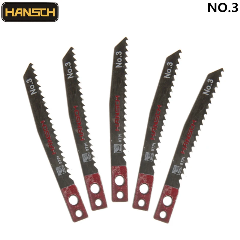 

HANSCH Jig Saw Blades 80*3 HSS NO.3 Metal Fast Cut 5pcs For Makita Cutting Tool Fit Hardwood Cork Plywood Laminated Board