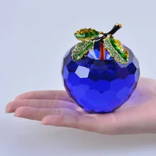 80 мм синий украшение в форме яблока со стеклянными вставками для домашнего декора Гостиная украшения аксессуары современные аксессуары для дома