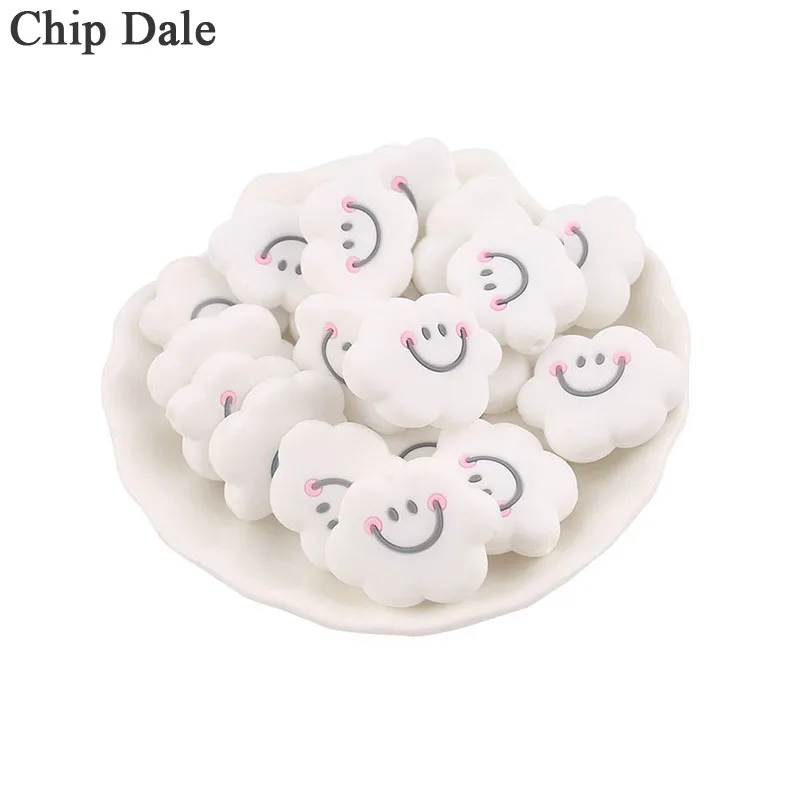 

Chip Dale 20pcs BPA Free Silicone Beads Cloud Silicone Pearl For Baby Rattle Toys Baby Teether Accessories