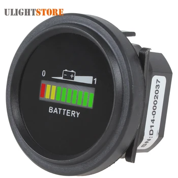 

12/24V 36V 48/72V Universal Three-color LED lights Battery Indicator Charge Status Meter Gauge Auto Battery Capacity Tester