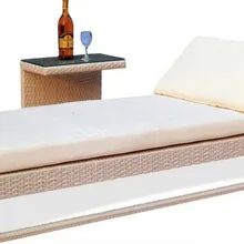 Отдых на открытом воздухе солнце ротанга кушетка с чайным столом