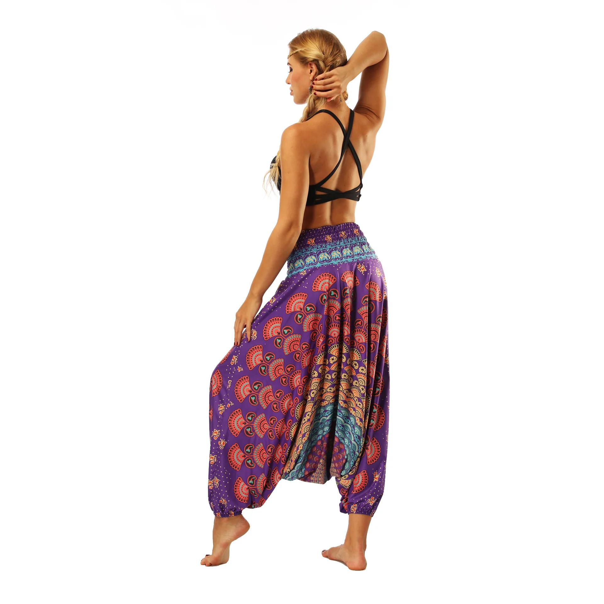 Indian Women Yoga Pants Printed Wide Leg Loose Hippie Female Trousers soft breathable casual Holiday Travel Active outdoor Pant Indian Women Yoga Pants Printed Wide Leg Loose Hippie Female Trousers soft breathable casual Holiday Travel Active outdoor Pant
