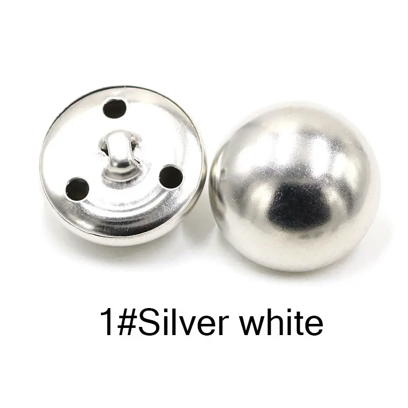 Sale 10PCS/Lot DIY Coat Golden Silvery Classic For Jeans Popular Clothing Accessories High Quality Bronze Button - Цвет: Silvery white 1