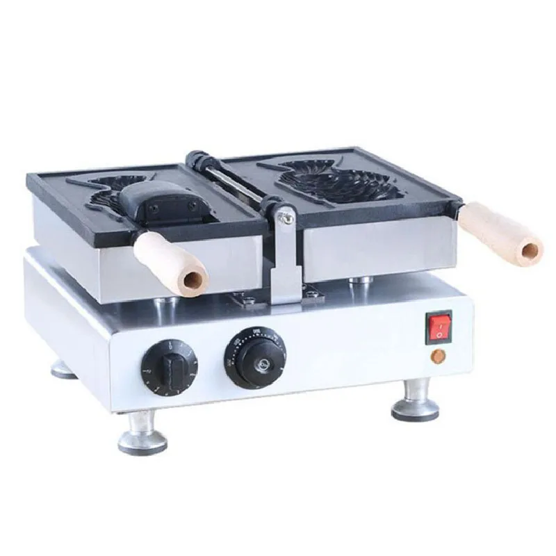

Jamielin Commercial Use Ice Cream Taiyaki Fish Waffle Maker Iron Machine Grill Molde Open-mounth Fish Waffle Bread Machine