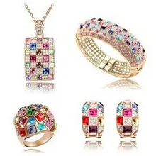 JS S096 ювелирные изделия с королевой наборы высокого качества роскошное ожерелье наборы без никеля многоцветные ювелирные наборы