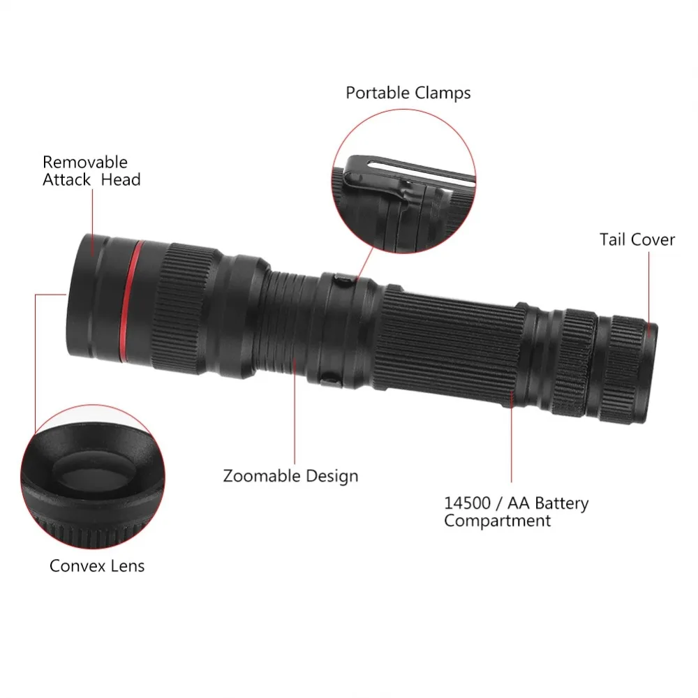 Мини Портативный водонепроницаемый Zoom XPE светодиодный карманный маленький