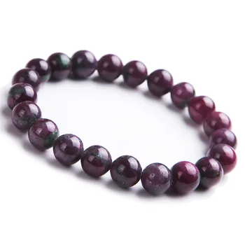 

8.5mm Drop Shipping Genuine Red Natural Stone Bracelet Crystal Round Bead Stretch Bracelets For Women Men