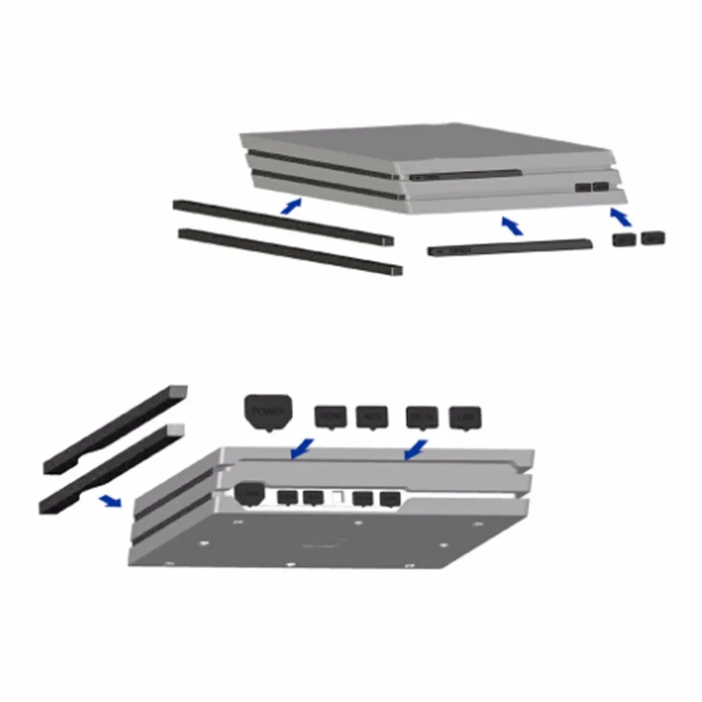 

DIY Dust Proof Prevent Cover Case Mesh Jack Stopper Pack Dustproof Kit for PS4 PRO Gaming Console Dust-Proof Plug