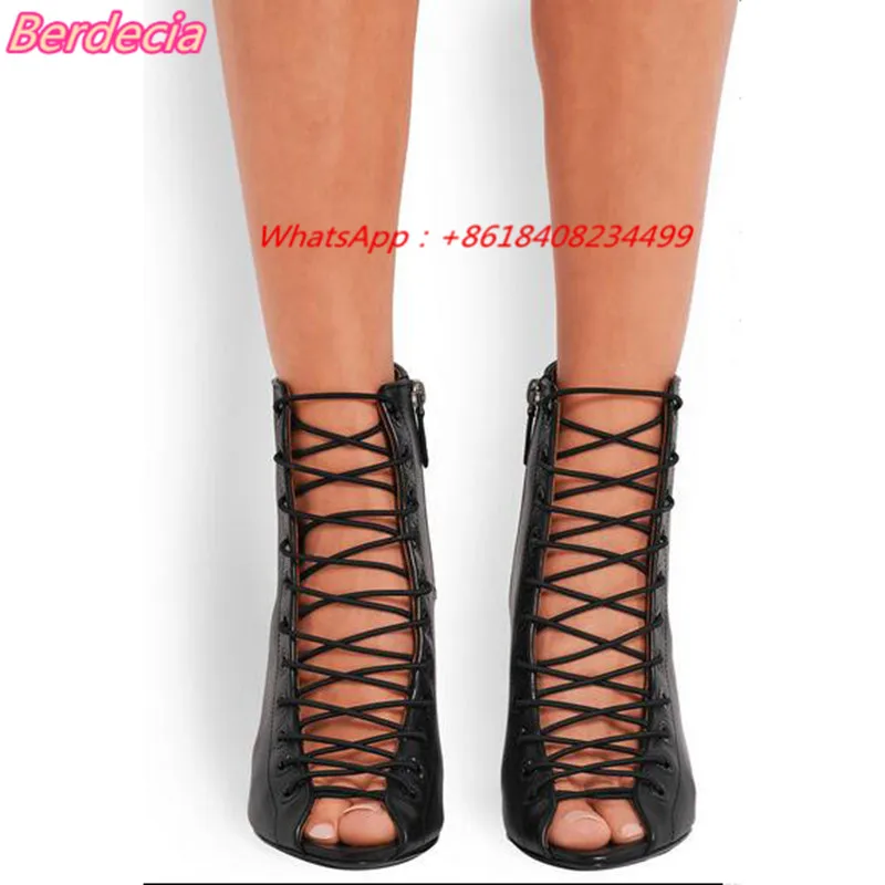 European Wedges Cross-tied Women Sandals Peep Toe Zipper Shoes Women Soild Sexy High Heels Women Party Casual Shoes sandals