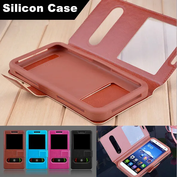 Factory Price! 5 Colors Fashion Universal 5.5&quot PU Silicon back Leather Case Cover For Umi Emax Phone case bags Gift F5 |