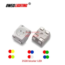 20 шт 3528 двухцветный светодиодный красный+ белый/R+ синий/R+ зеленый/R+ желтый/B+ G/R+ YG(та же полярность