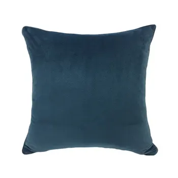 

Modern Solid Peacock Blue Dull Velvet Pipping Home Decorative Cushion Cover Soft Square Pillow Case 45x45 cm Sell by piece