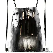 Custom supernatural @03-Drawstring Backpack Bag Cute Daypack Kids Satchel (Black Back) 31x40cm#180611-01-30