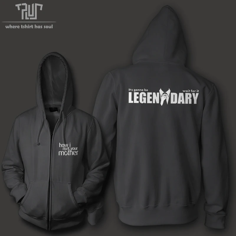 Free Shipping How I met your mother legendary zip up hoodie men women